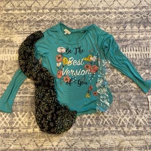 Self Esteem 3 piece girls top (10/12)